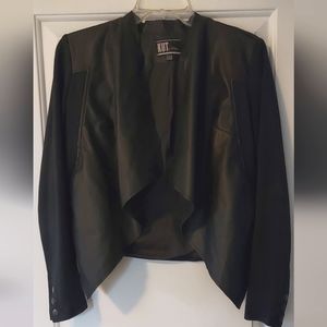 Kut from the Kloth Black Faux Leather/ Suede Jacket Size Small